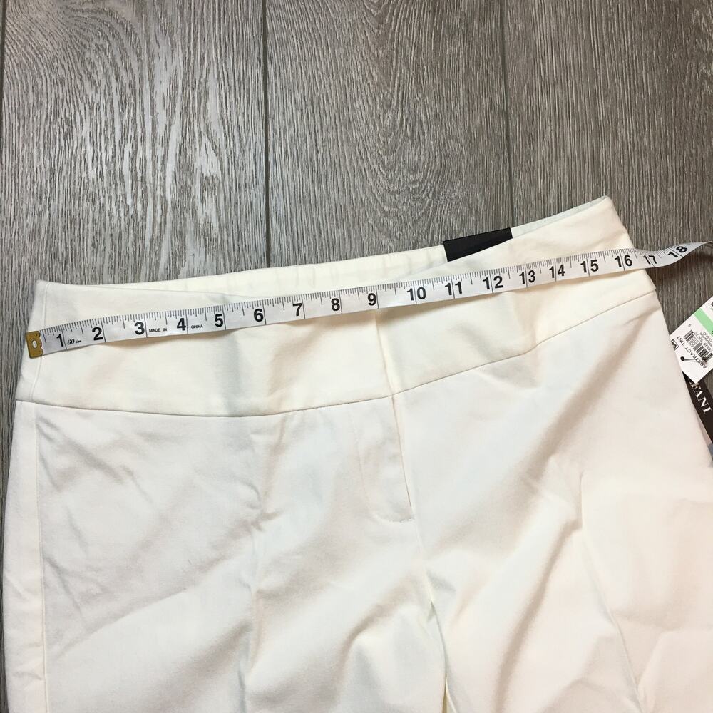 Alfani Lace-hem Tummy-Control Ankle Pants women white size 8 - Picture 5 of 8